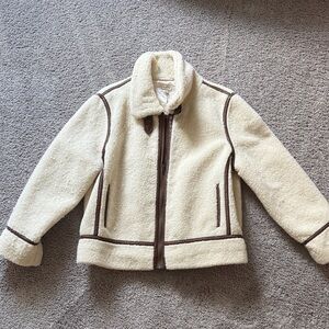 Daniel Cremieux Cream Jacket with Brown Trim